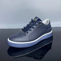 Black Casual Shoes Lightweight Sneakers Breathable Genuine Leather Sports Shoes Zapatillas Hombre Men Skateboarding Shoes Flat