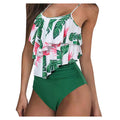Women High Waisted Tankinis Set Swimsuits Ruffle | SAMAG