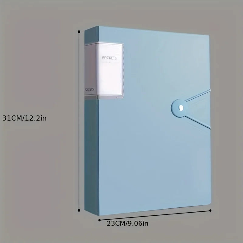 60 Pocket A4 File Folder High Transparency PP Material Organizing Storing Test Papers Documents Ideal for Home School Office Use