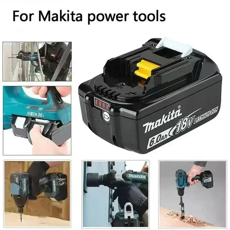 Original Makita 6Ah for Makita 18V Battery BL1830B BL1850B BL1850 BL1840 BL1860 BL1815 Replacement Lithium Battery