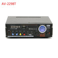 High Power Amplifier 2.0 Channel Audio Home Theater Amplifiers DC 12V 110V/220V Support FM SD USB Dual Mic Bluetooth Remote