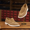 Men's Cow Suede Loafers Slip On Casual Shoes Comfortable Flat Driving Moccasins Fashion Lazy Loafers For Men Daily Wear Shoes