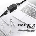 Network cable butt connector extender adapter rj45 network monitoring broadband crystal head adapter straight connector connecti