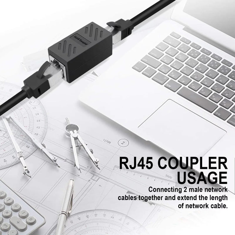 Network cable butt connector extender adapter rj45 network monitoring broadband crystal head adapter straight connector connecti