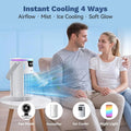 Portable Air Conditioners, Personal Evaporative Air Cooler 1200ML with Ice Cooling Mist Fans That Blow Cold Air Like AC(White)