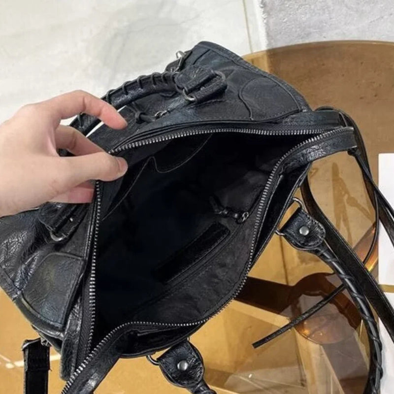 Handbags For Women 2026 New High Capacity Shoulder Bags Motorcycle Lady Travel Bag Luxury Brand Hobos Bags Cross-body Handbags