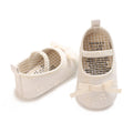 Baby Girls Mary Jane Shoes Floral Embroidery Bow Decor Elastic Strap Soft Sole Newborn Princess Crib Shoes Toddler Party 0-18M