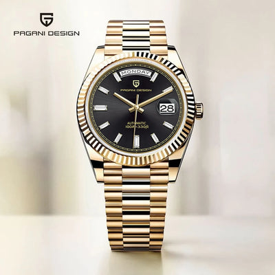 PAGANI DESIGN DD36 Mens Mechanical Watches Gold Luxury Automatic Watch For AR Sapphire Mirror Waterproof Gift Clock | SAMAG
