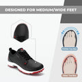 FitVille Men'S Wide Toe Box Spiked Golf Shoes Stable Anti-Slip Outsole Built-In Arch Support Lightweight Comfort Golfing Sneaker