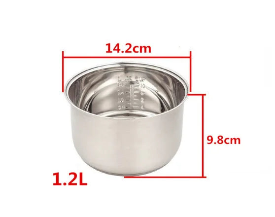 Rice Cooker Liner General Food Stainless Steel Uncoated Thickened 2L3L4L5L6L8L Rice Cooker Inner Pot