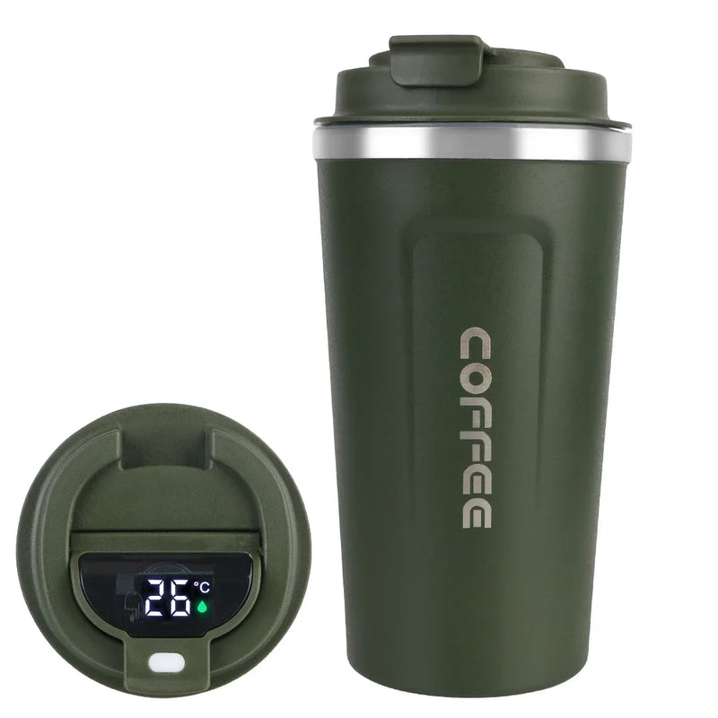 Thermo Cafe Coffee Mug 380/510ML Car Thermos Mug Leak_Proof Travel Thermo Cup for Tea Water Coffee Double Stainless Steel