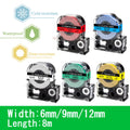 SS12KW Label Compatible Epson Tape LC-4WBN SC12YW SS9KW - Visuel 2 | SAMAG