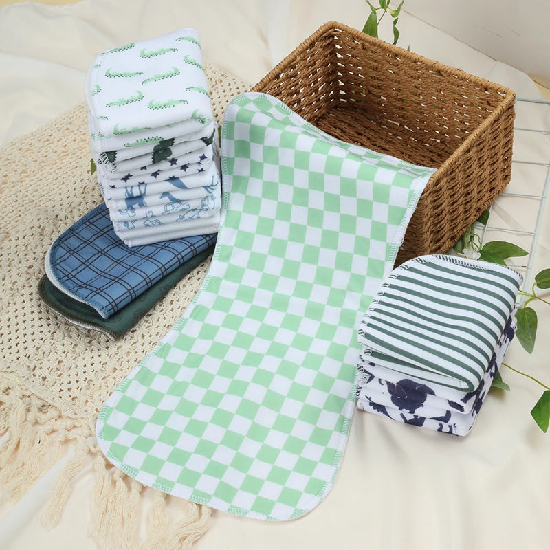 Burp Cloths Baby Boys - 12-Pack Super Absorbent Burping Cloths for Babies, Soft & Plush Infant Towels for Milk Spit Up