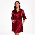 Women's Pure Short Silky Robes Bridesmaid Bride Party | SAMAG