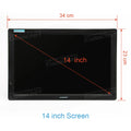 LEADSTAR D14 14" Portable TV DVB-T2 TDT ATSC ISDB-T Analog Mini Small Car Television Without Battery Support HD-IN H.265 AC3