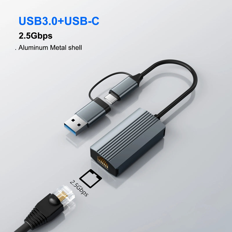 5000Mbps USB Network Card 5Gbps High Speed Wired Adapter USB3.0 Type - C to RJ45 Ethernet Converter HUB - Visuel 11 | SAMAG