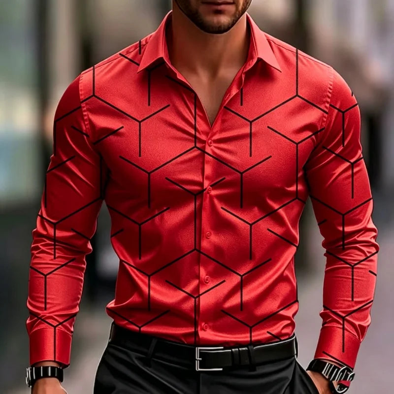 European American Trendy Men Geometric Branch Line | SAMAG