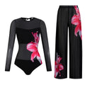 Women's Long Sleeve Swimwear Sunscreen One Piece Swimsuit | SAMAG