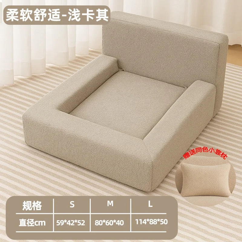 Orthopedic Luxury Dog Bed with Sides-Dog Sofa Bed for Medium Dogs Supportive Foam Pet Couch with Removable Cover Outdoor Use