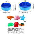 Foldable Cat Pool Toy Play Water Bath Tub for Dogs and Cats Summer Cool Pet Cleaning Basin with Turtle Starfish Octopus Design
