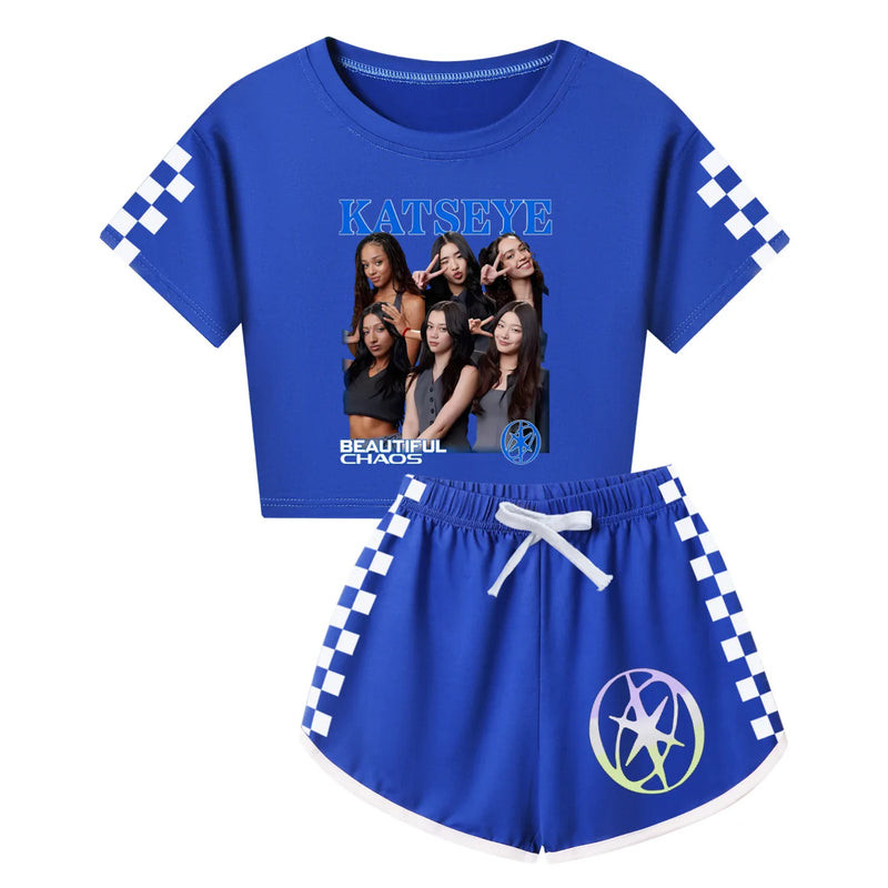 KATSEYE Costume Baby Girls Summer Casual Pajamas Set Kids | SAMAG
