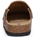 Evshine Fashion Leather Cork Clogs For Women Men New Vegan Slip On Potato Shoes Comfy Cork Footbed Lady Clogs with Arch Support