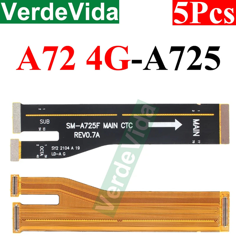 5pcs Main Motherboard Connector Board Ribbon Flex Cable For Samsung A33 A53 A15 A25 A35 A55 A24 A34 A54 A22 A32 A52 A72 Cable