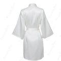 Solid Satin Night Robe, Elegant Half Sleeve V Neck House | SAMAG