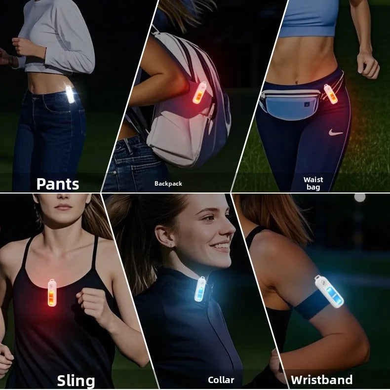 Four-Color Flashing Light Personal Alarm Rechargeable 130DB Loud Siren Self Defense Glowing Lamp Waterproof Strobe Light