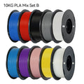 KINGROON 22LBS PETG or PLA filament 3D Printer Filament 10 Rolls 1KG 1.75MM Eco-Friendly Good Toughness Mix Color Free Shipping