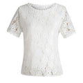 Summer Flower Lace Short Sleeve Blouse New Fashion - View 5 | SAMAG