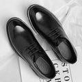 10cm Height Increasing Cowhide Men's Shoes, Fashionable, Casual, Business Office Thick Soled Men's Formal Shoes