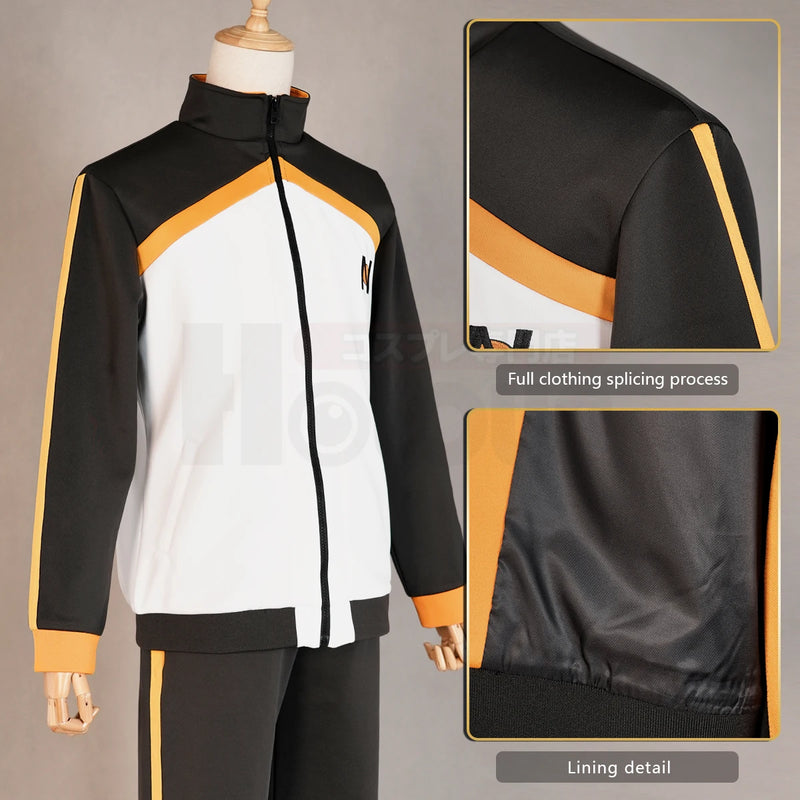 HOLOUN Zero Anime Natsuki Subaru Cosplay Costume Embroidery Full Zip Tracksuit Elastic Pants