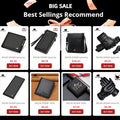 BISON DENIM Genuine Leather Long Wallet Business Men's Soft Thin Wallet Card Holder Luxury Brand Design Handy Male Purse Bag
