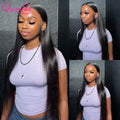 Queenlike 5x5 Lace Closure With Bundles Brazilian Weave 30 40 Inch Straight Human Hair Bundles With 6X6/13X4 Frontal Closures