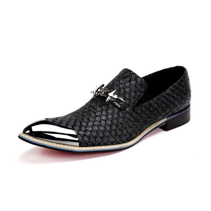 Cool Metal Toes Loafers Handmade  Party Shoes Man Flats Mix Color Fantastic Dress Shoes
