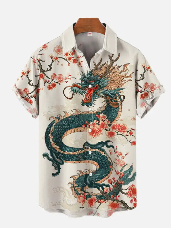 Men's Shirt Dragon Print Casual Daily Tops 3D Printing | SAMAG