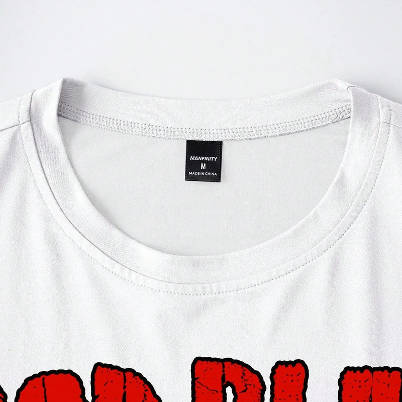 Summer New Men's Suit - Street Casual Fashion Comfortable Soft Breathable Lightweight 3D Letter Pattern - View 4 | SAMAG