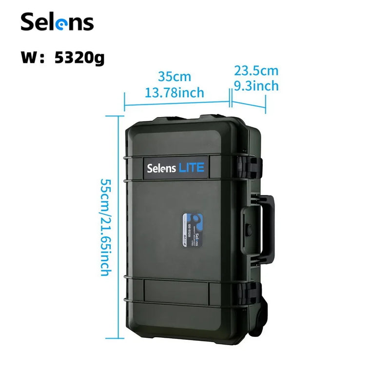 Selens Photography Toolbox Trolley Hard Case Professional Safety Protective Waterproof Shockproof Suitcase Safety Storage Box