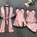 /Set Women's Sexy Lace Pajamas Fashion V-Neck Gown | SAMAG