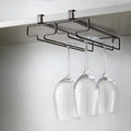 No Drilling Metal Wine Glass Holder - Stemware Rack for Under Cabinet Storage Kitchen Organization Kitchen/Bar | SAMAG