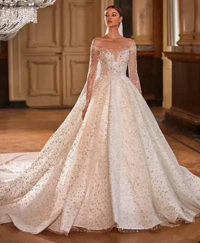 Customzied Luxury Wedding Dresses for Princess Sparkling | SAMAG