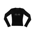 Y2K Gothic Letters Printed Casual Long Sleeve T-Shirt Harajuku Retro Punk Rock Hip Hop Aesthetic Top Women's Streetwear Emo Girl