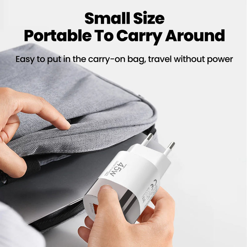 45W USB Charger Fast Charging Type C Fast Phone Charger for iPhone 17 16 15 Samsung Galaxy S25 S24 Xiaomi PD Adapter