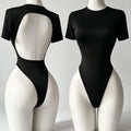 Women's High - Quality Backless Bodysuit Basic Solid Color | SAMAG