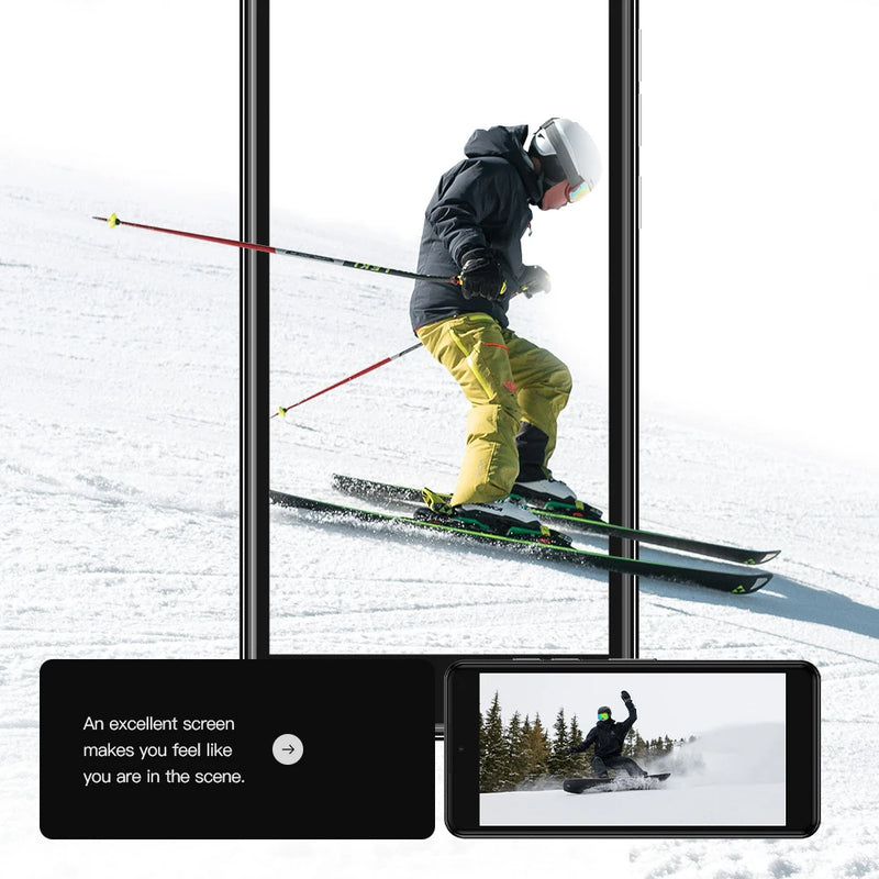 UNIWA 4G Phonemax Q9 Mini Phone 4.0Inch IPS Touch Screen Small Cell Phone Android 14 Small Smart Mobile Face ID 2000mAh Battery