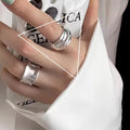 VENTFILLE 925 Sterling Silver Geometric Multilayer Round Bead Ring Female Fashion Punk Temperament - Visuel 14 | SAMAG