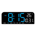 Large Digital Wall Clock Temp Date Week Display USB Powered Table Clock Wall-mounted Dual Alarms LED Clocks
