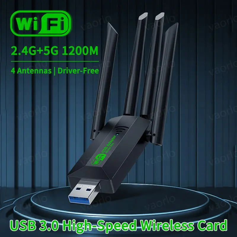 Original 4 Antennas 1200Mbps WiFi USB 3.0 Adapter 2.4G/5GHZ Dual Band Dongle Wireless Network Card - Visuel 6 | SAMAG