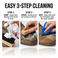 Waterless Foam Shoe Cleaner Kit with Brush Cloth Multi Material Stain Remover for Suede Nubuck Leather White Sneakers Trainers
